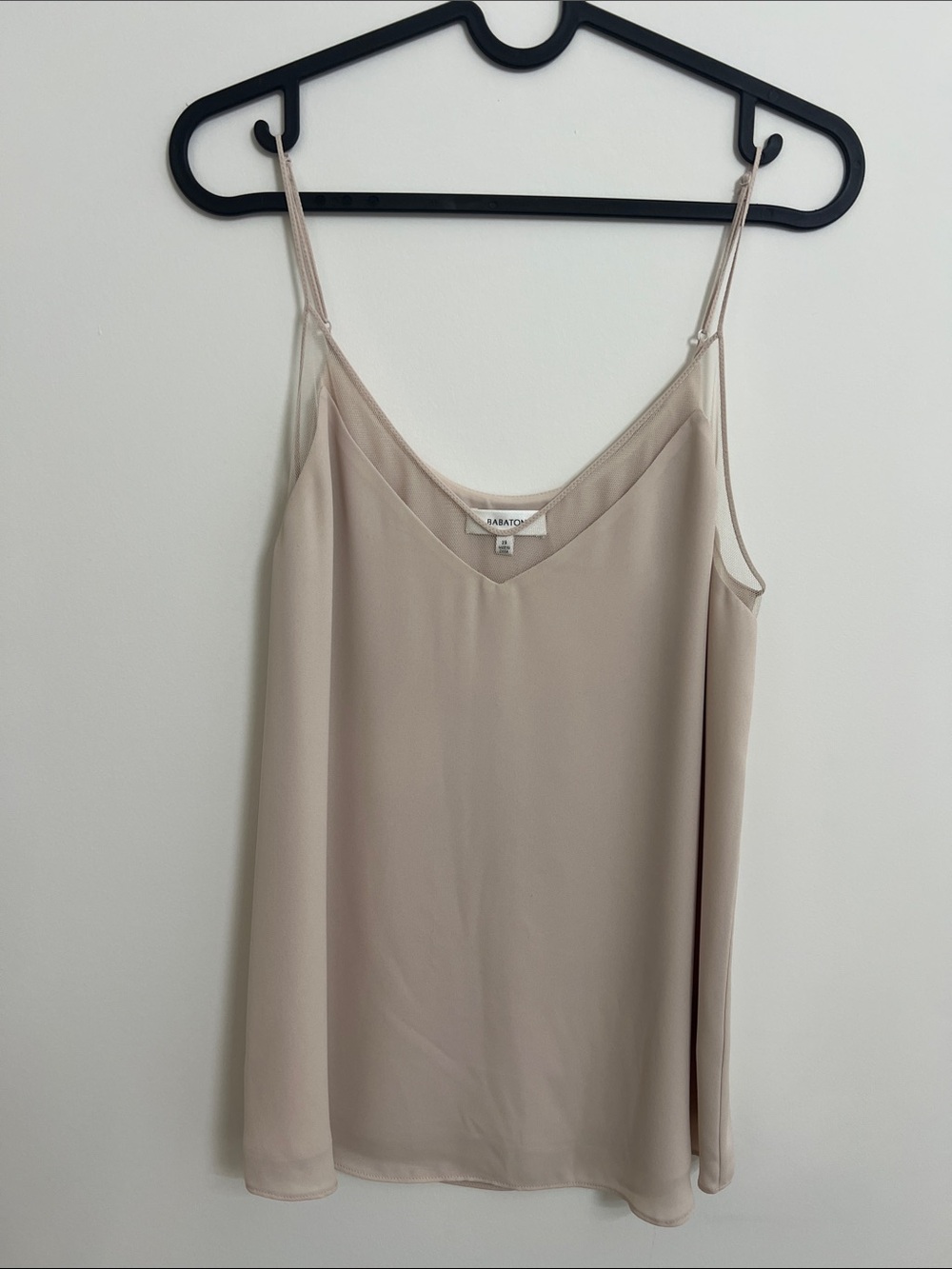 Babaton Nude Blush V-Neck Spaghetti Strap Cami